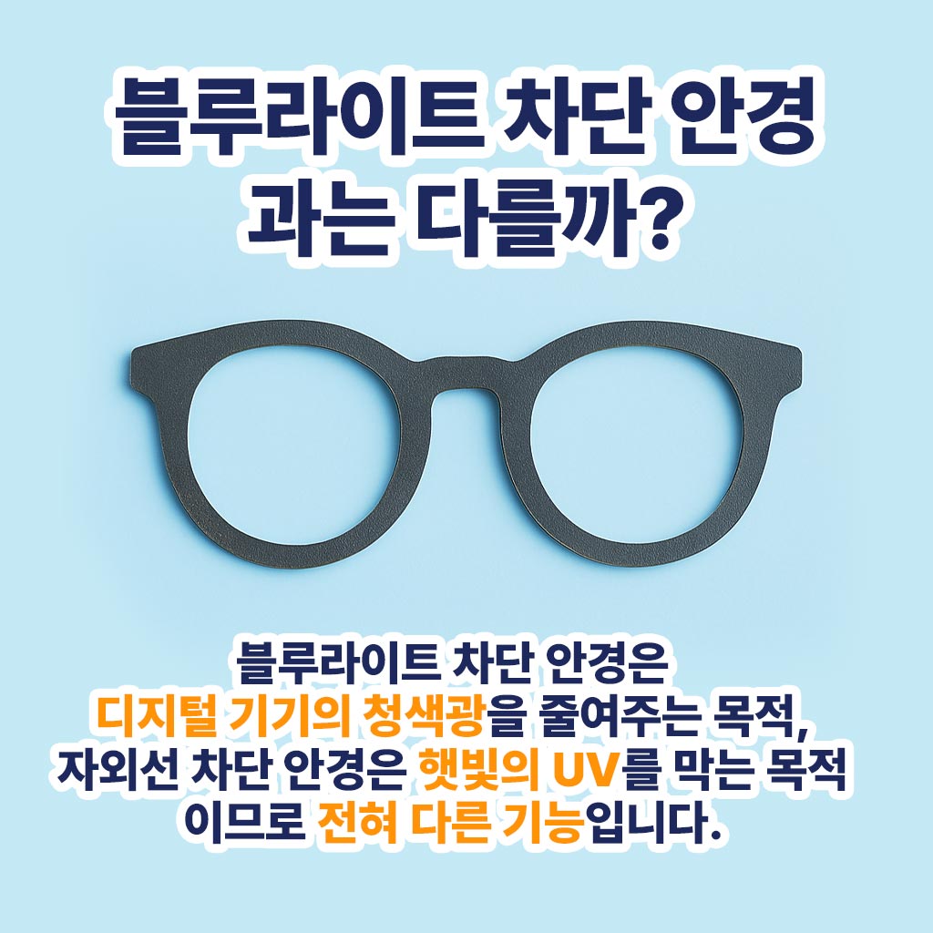 블루라이트 차단 안경과는 다를까 인포그래픽