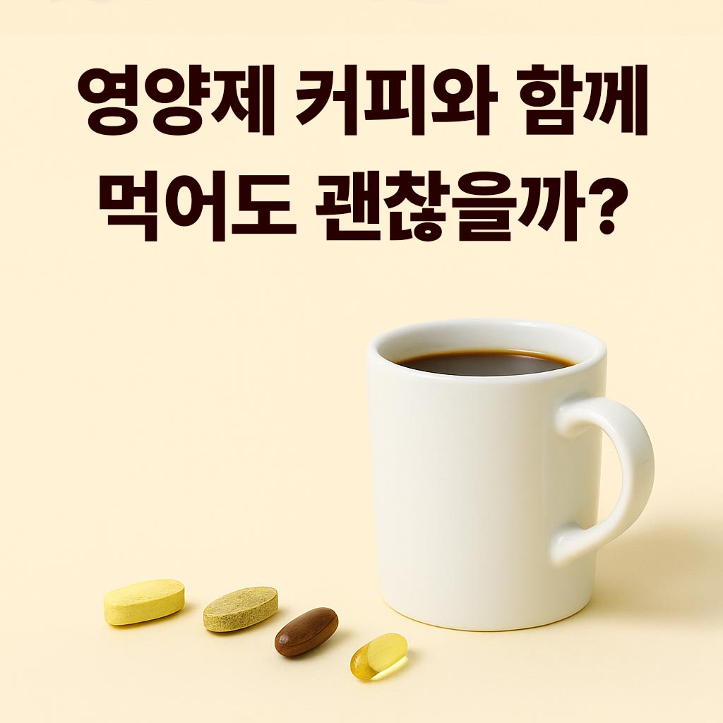 영양제 커피랑 함께 먹어도 될까 이미지