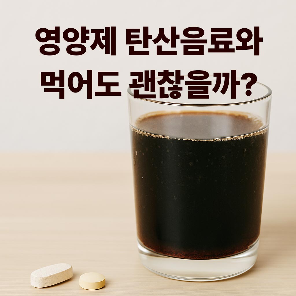 영양제 탄산음료랑 함께 먹어도 될까 이미지