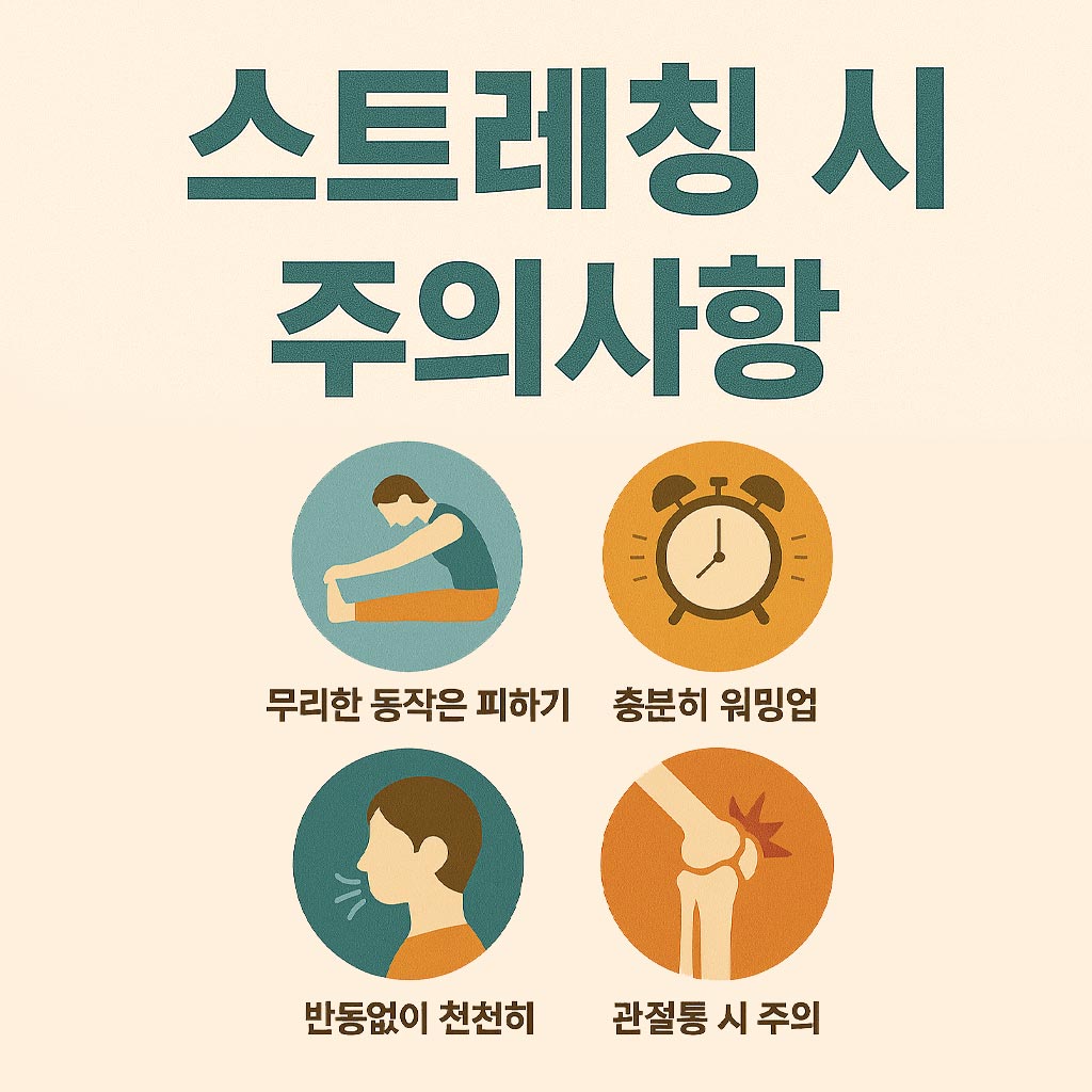 스트레칭 시 주의사항