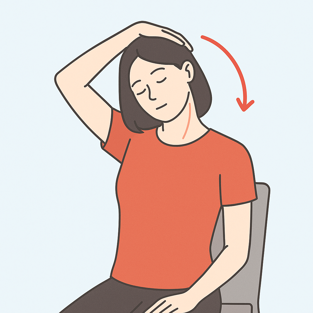 목 옆 근육 늘리기