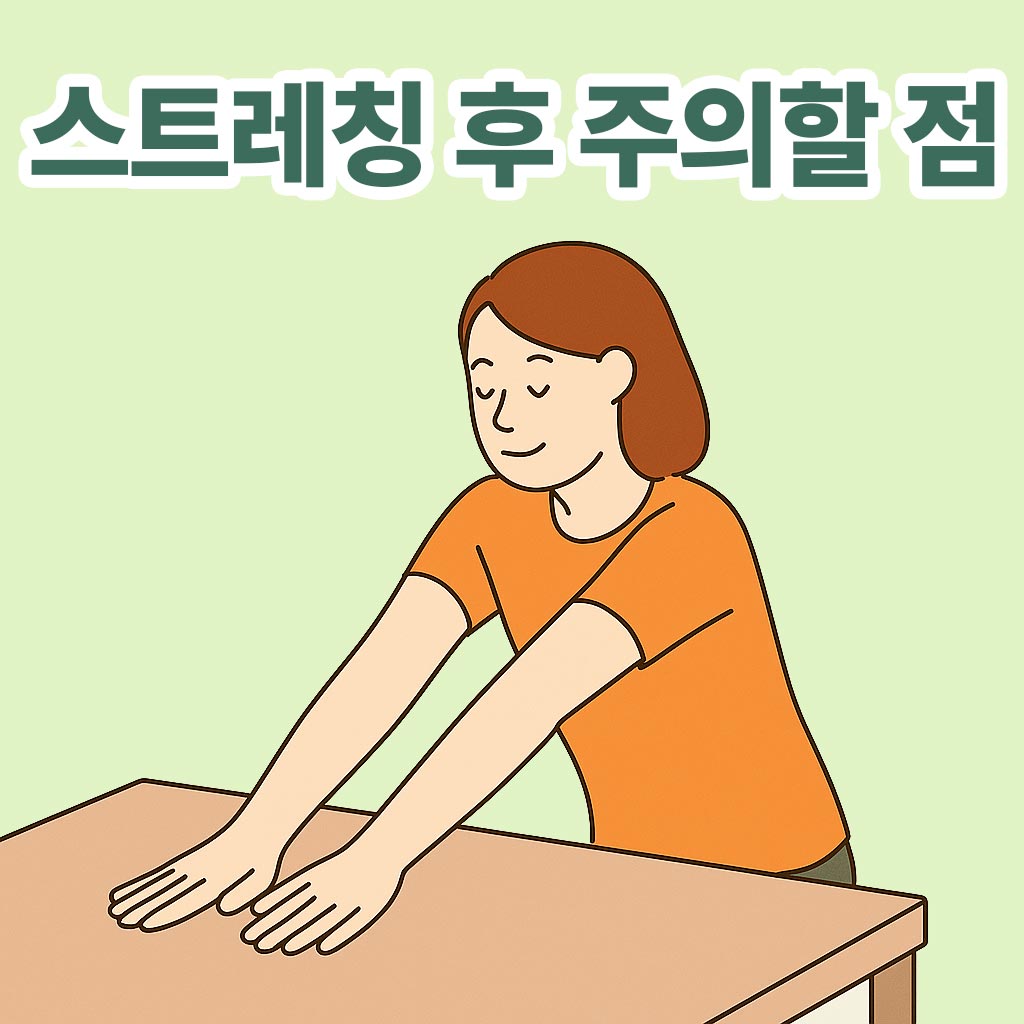 스트레칭 후 주의할 점 이미지