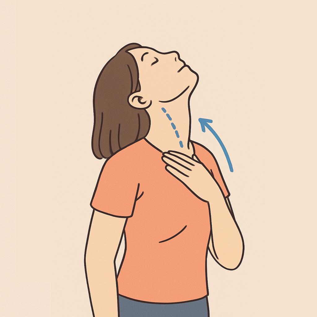 목 앞 근육 늘리기