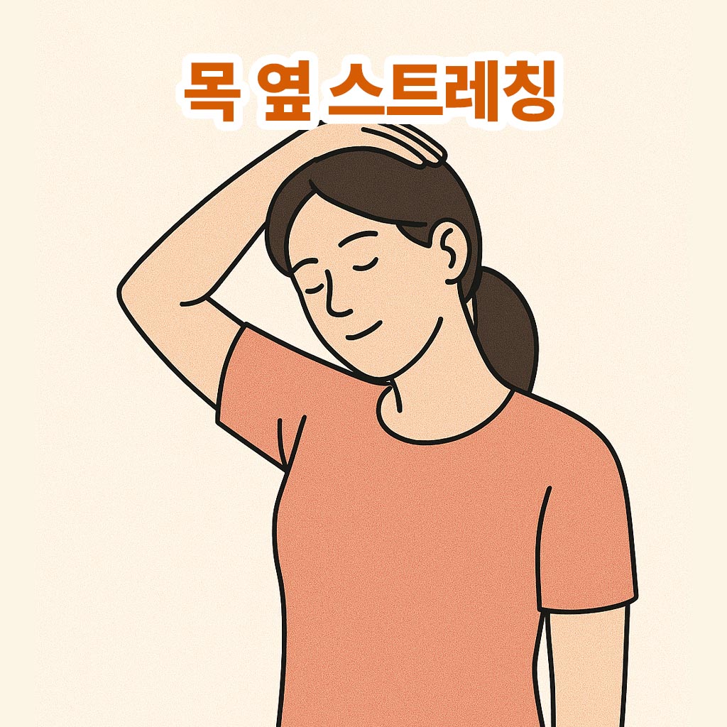 목 옆 스트레칭