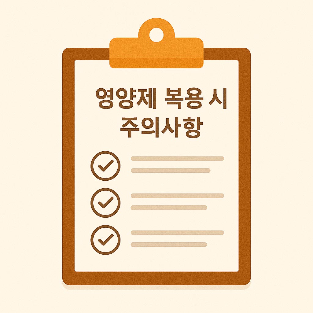 영양제 복용 시 주의사항