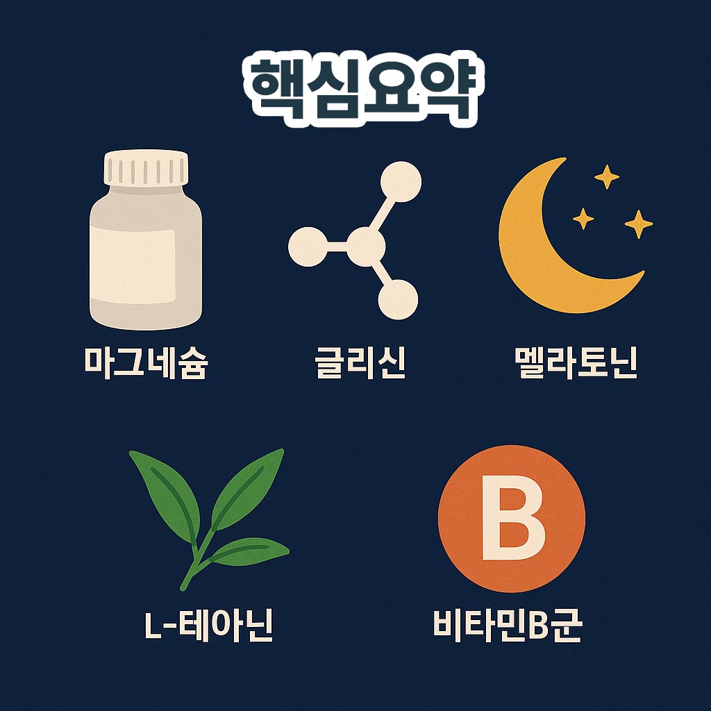 수면 보조 영양제 핵심요약