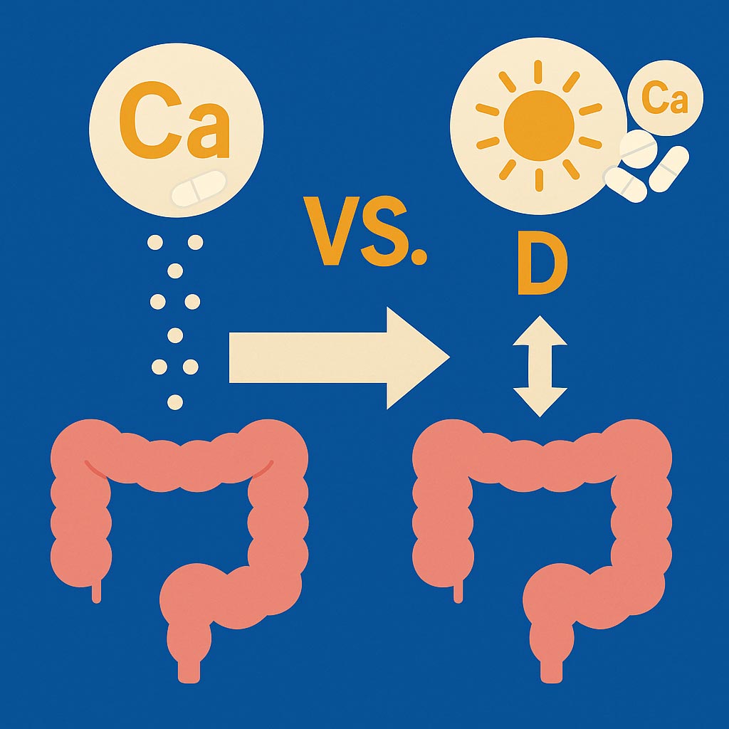 함께 먹을 때의 흡수율 변화