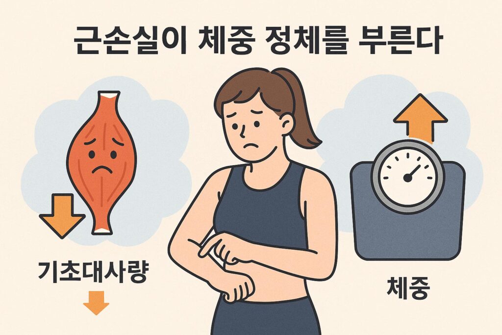 다이어트 정체기 원인 - 근손실로 인한 체중정체