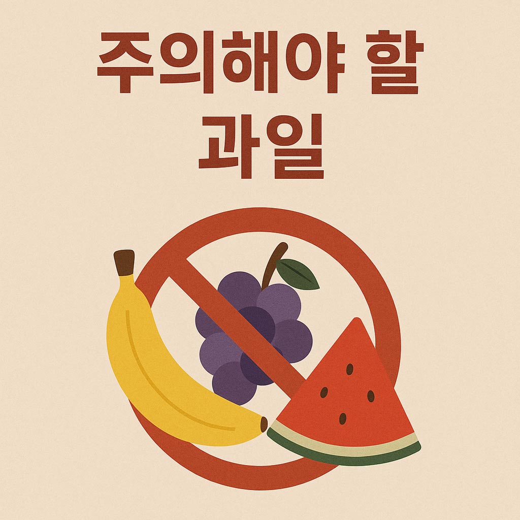 주의해야 할 과일